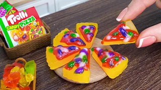 Unusual Miniature Trolli GUMMY PIZZA Tutorial | Amazing Tiny Candy by Miniature Cooking