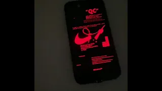 Светящийся Чехол  Nike black  для iPhone