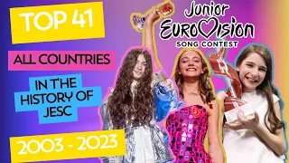 Junior Eurovision: Best Result by Each Country 2003 - 2023 (All Countries)