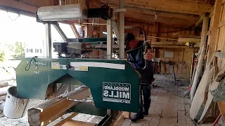 a little milling on my hm126 woodland mills bandsaw mill