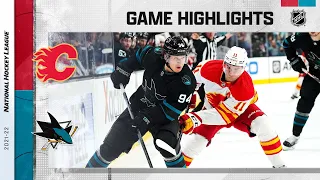 Flames @ Sharks 4/7 | NHL Highlights 2022