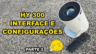 HY 300 Interface e Configurações #hy300 #projetores