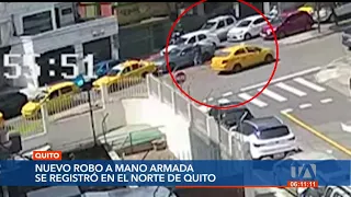 Se registró un robo a mano armada en el norte de Quito