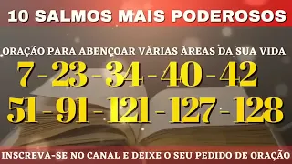 Orando os Salmos 7 - 23 - 34 - 40 - 42 - 51 - 91 - 121 - 127 - 128. #oração #salmos