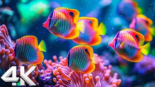 Ocean 4K - Sea Animals for Relaxation,  Relaxing Music | Coral Reefs, Fish& Colorful Sea Life