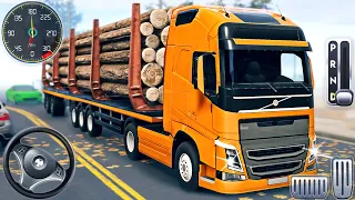 Log Transporter Truck Driving Simulator - Cargo Trailer Transport Truck Driver - Android GamePlay