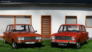 1:18 Lada 1600 (2106) '76, red orange - Triple9 [Unboxing]