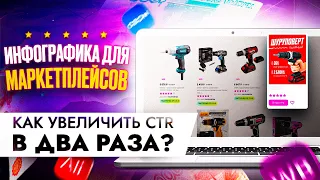 КАК увеличить CTR карточки на маркетплейсе в ДВА РАЗА? Инструкция как сделать инфографику и лайфхаки