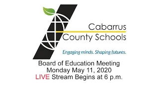 Board of Education Business Meeting | Live Stream | Monday, May 11, 2020