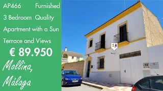 Furnished Quality 3 Bed Apartment and Sun Terrace Property for sale in Spain inland Andalucia AP466