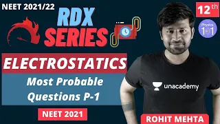 Electrostatics: Most Probable Questions P-1 | NEET 2021 | RDX Series | Rohit Mehta