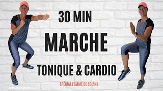 50 ans Belle et Re Belle : 30 mn CARDIO (MARCHE RAPIDE & EXERCICES TONIQUES)