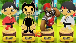 Tag with Ryan Karate Team vs Bendy Nightmare Run vs Talking Tom Hero Dash - All Characters Unlocked