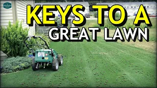 Two KEY STEPS To A GREAT LAWN // Aeration and Dethatching Before Overseeding