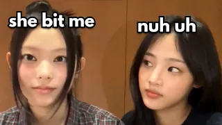 MINJI and HAERIN teasing each other like SIBLINGS (minji caught in 4k)