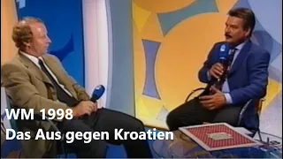 Bundestrainer Berti Vogts nach dem WM-Aus gegen Kroatien (04.07.1998)