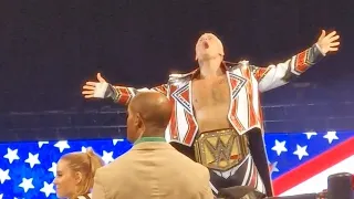 Cody Rhodes entrance WWE Bologna live Italy May 2024 event crowd singalong massive pop