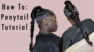 How To: Sleek Invisible Ponytail With Braid || Beginner Friendly