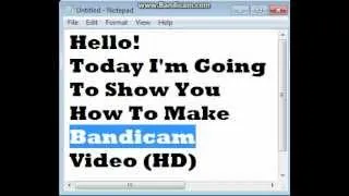 How To Make Bandicam Record Video In HD