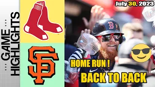 San Francisco Giants vs Red Sox Full Game Highlights July 30, 2023 | MLB Highlights 2023