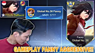 GAMEPLAY FANNY AGGRESSIVE DARI TOP GLOBAL FANNY!! FANNY DAMAGE ENAK CUY!!