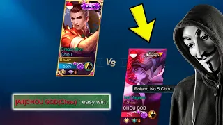 TOP GLOBAL CHOU VS FAKE GPS SUPREME CHOU (he destroy me) - MLBB