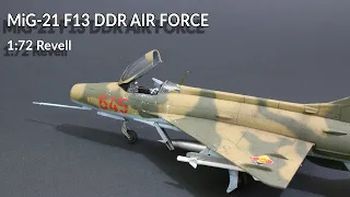 MiG-21 F13 Luftstreitkräfte der Nationalen Volksarmee 1/72 Revell scale model Full Video Build