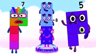 Numberblocks Learning Academy #92 - Numberblocks 5 7 4 - Numberblocks Magic Run - Numberblocks Game