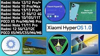 HyperOS India/Android 15 First Look/MIUI 14/Redmi Note 11/11 Pro/+/HyperOS A13/Google Security Updt