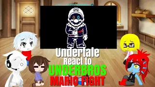 Undertale React to UnderBros Mario Fight