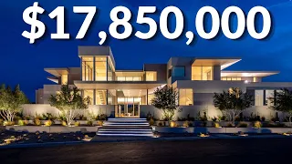 Inside a $17,850,000 MODERN Mega Mansion With a 12 Car Garage | Las Vegas Luxury Home Tour