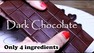 How to make Dark Chocolate | With only 4 ingredients | Homemade Dark Chocolate