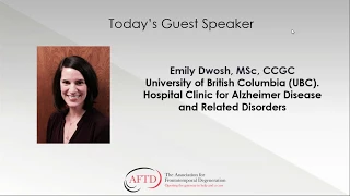 AFTD Webinar: An Overview of FTD Genetics and the Role of Genetic Counseling