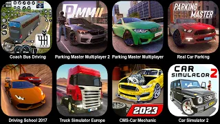 Coach Bus Driving Simulator, Parking Master Multiplayer 2, Real Car Parking, Driving School 2017