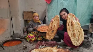 Making Tandoori Naan Village Style   Village Life Afghanistan