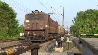 Dangerous Old Vintage Locomotive Leads Teesta Torsa Express Furious Moving Out Railgate