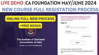 CA Foundation May 2024 Registration process | CA Foundation New Course May/June 2024 Registration