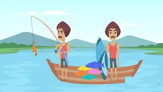 Three fish Panchatantra Gujarati stories