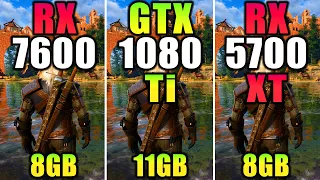 RX 7600 vs GTX 1080 Ti vs RX 5700 XT - How Much Performance Difference?