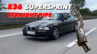 E36 320i Straight Pipe Supersprint - Flybys/Sound - Streetlife