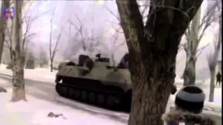Донецк  САУ 2С7 «Пионы» Ополчения  Январь 2015