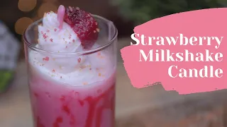 How to Make a Strawberry Milkshake Candle at Home | DIY Candle Tutorial #diycandles #candlemaking