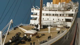 Real footage of RMS Titanic Trumpeter scale 1/200 upgraded, close-up details in 4K