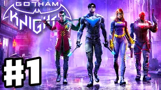 Gotham Knights - Gameplay Walkthrough Part 1 - Batman Is Dead! Batgirl, Nightwing, Red Hood, & Robin