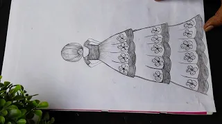 How to draw a girl with lehenga / girl drawing / how to draw a girl in beautiful traditional dress