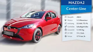 2023 Mazda2 1.5 Center-Line 75 PS | SOUL RED CRYSTAL (46V) | 360° Ansicht + Innenraum (4K)