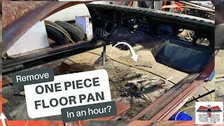 Removing a floor pan in less then 1 hour. 1968 Pontiac Firebird Restoration