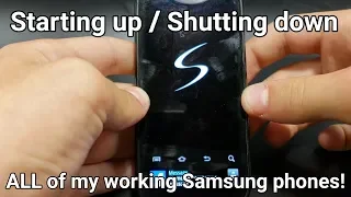 Starting Up/Shutting Down ALL Of My WORKING Samsung Phones!