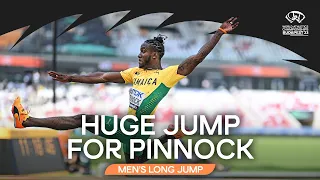 🇯🇲's Pinnock flies out to huge world lead | World Athletics Championships Budapest 23