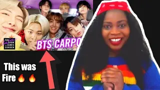 Zambian 🇿🇲 reacts to BTS carpool karaoke with James Corden